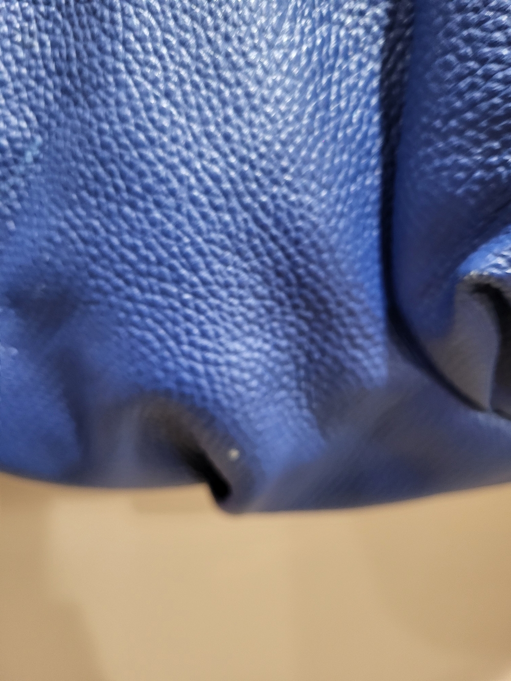 LAGGO Cobalt Blue Pebbled Leather Joyce Shoulder Bag - Picture 5 of 10